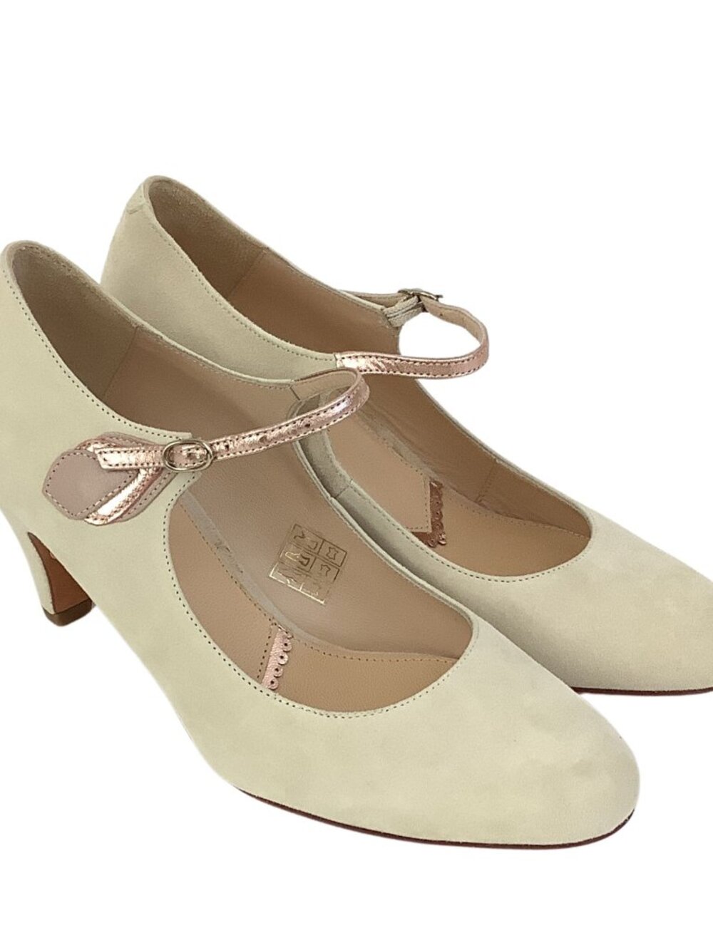 Rachel Simpson Mary Janes Cream Bridal Size 7 Deadstock